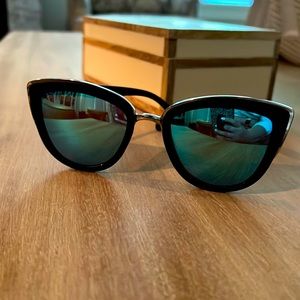 Quay “My Girl” sunglasses with blue mirror lenses